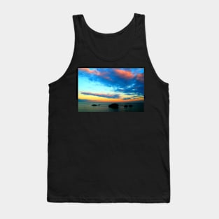 Dramatic sky over the sea with rocks Tank Top